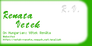 renata vetek business card