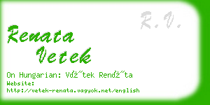 renata vetek business card
